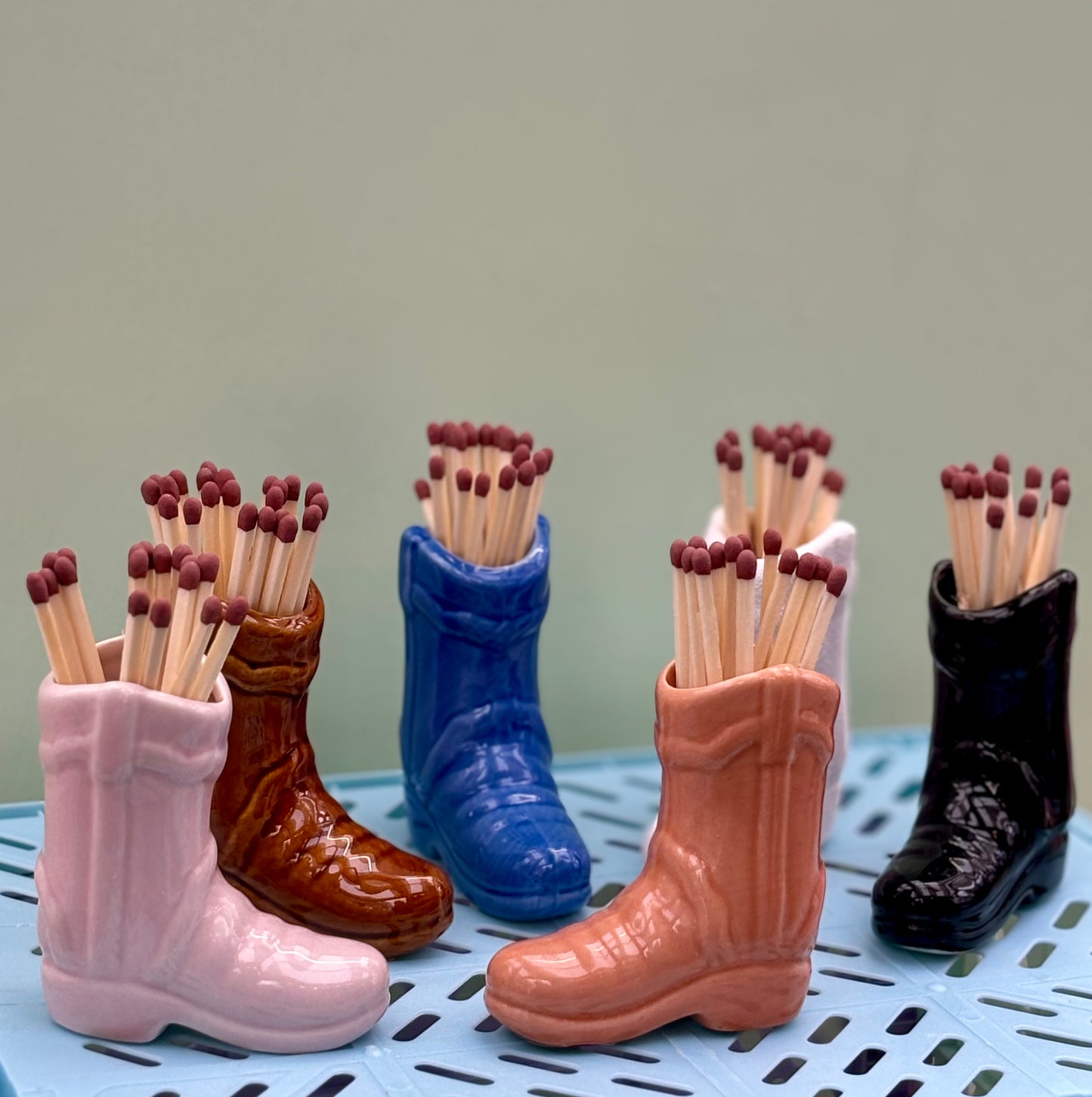 Cowboy Boot Matchstick Holder