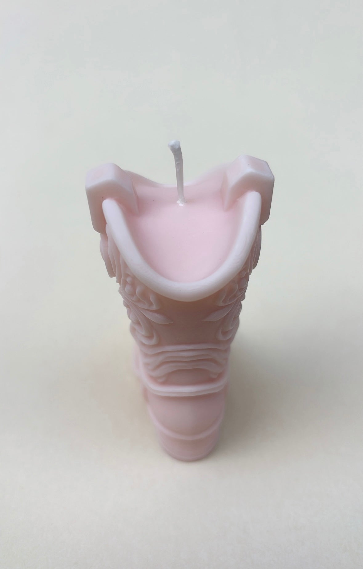 Pink Cowgirl Boot Candle