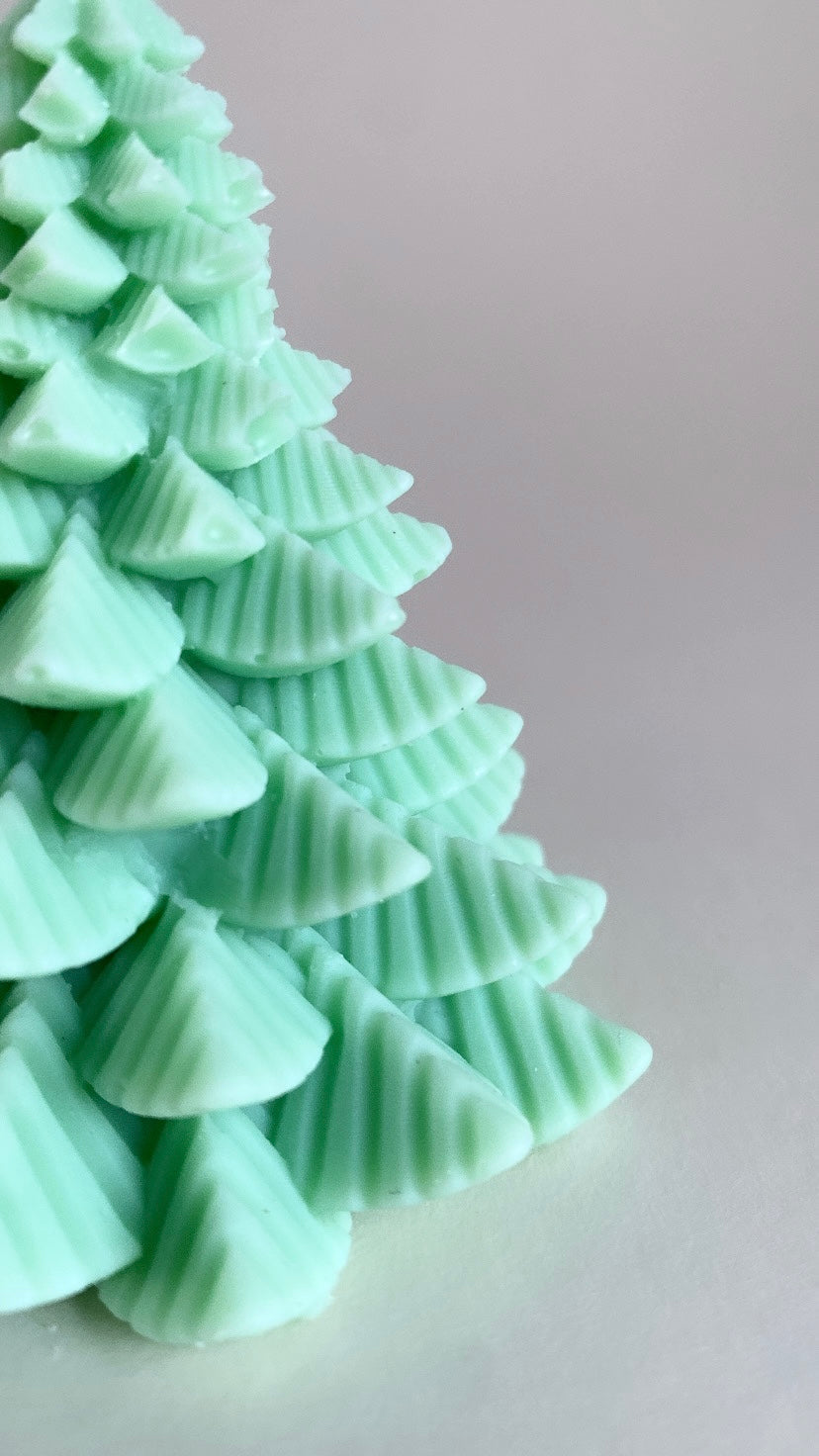 Wide Scandi Christmas Tree Candle