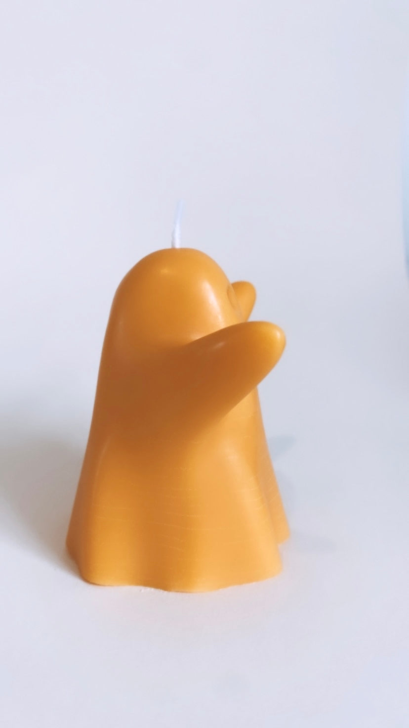 Orange Ghost Candle