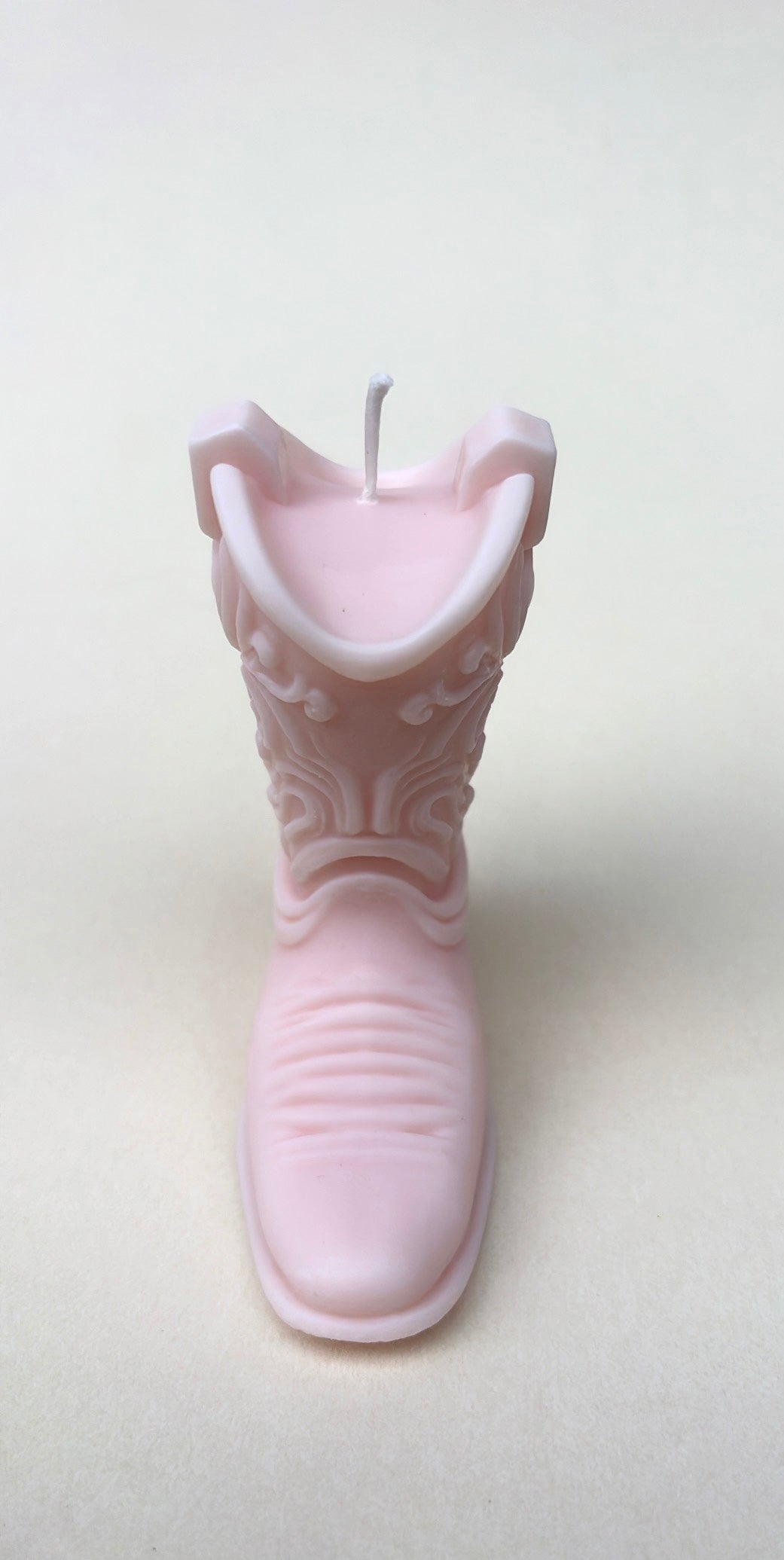 Pink Cowgirl Boot Candle