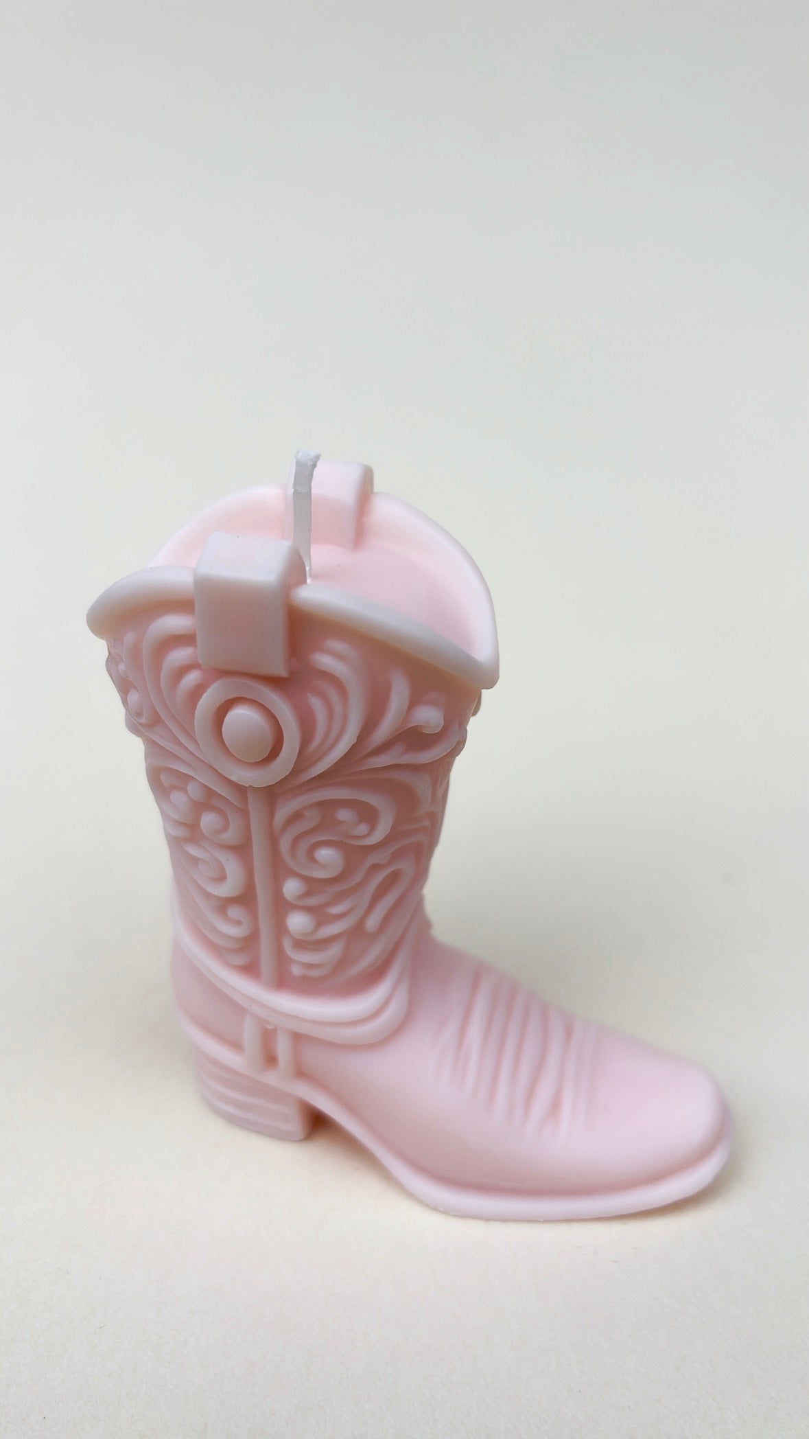 Pink Cowgirl Boot Candle