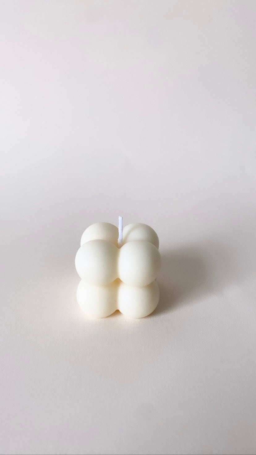 White Mini Bubble Candle