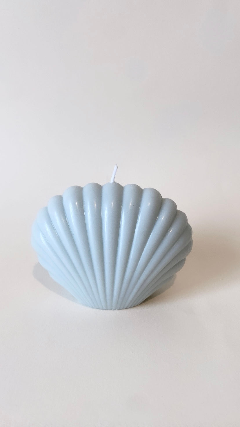 Blue Large Shell Candle