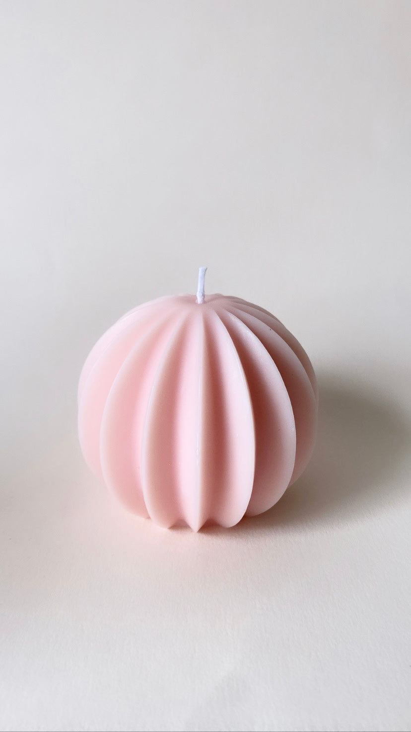 Pink Round Lantern Candle