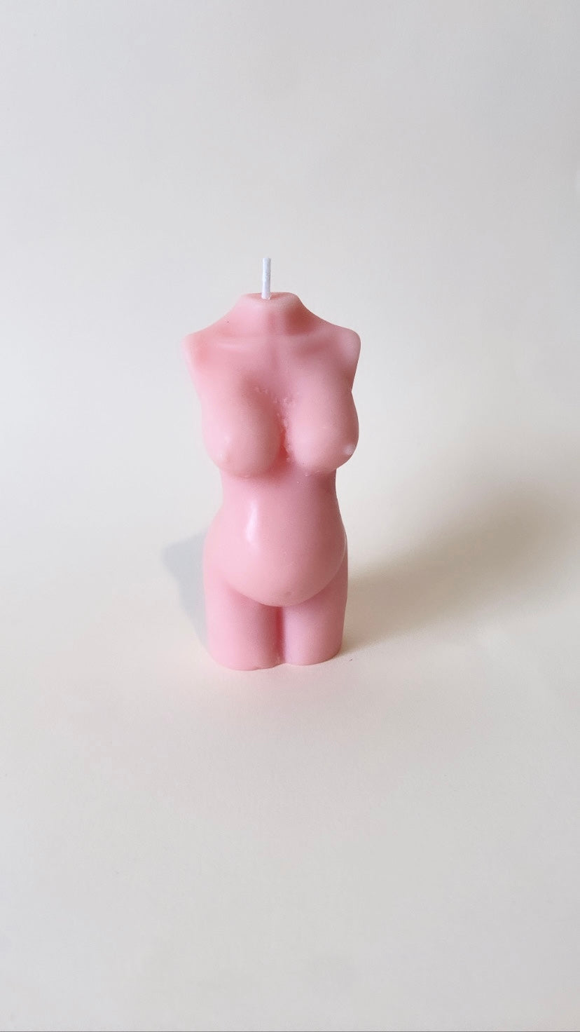 Pink Pregnant Body Candle