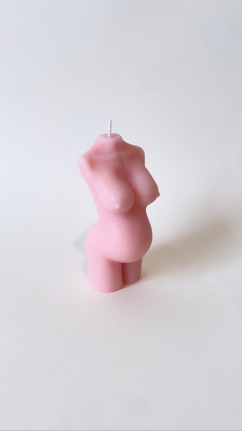 Pink Pregnant Body Candle