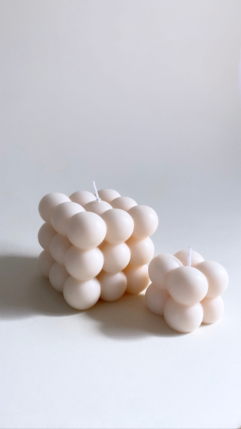 White Bubble Duo Candle