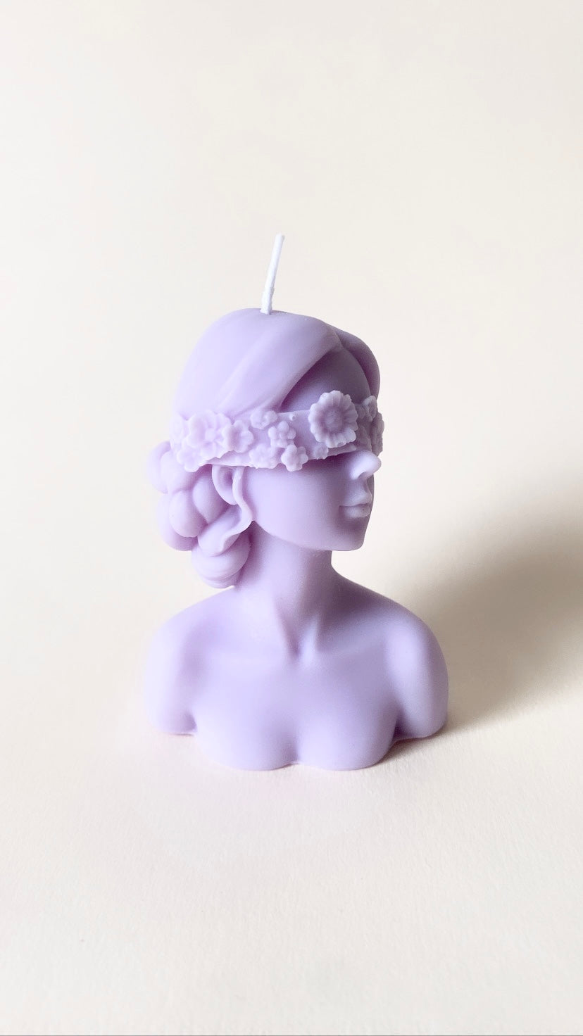 Purple Floral Queen Candle