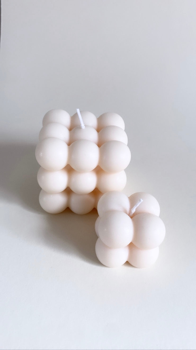 White Bubble Duo Candle