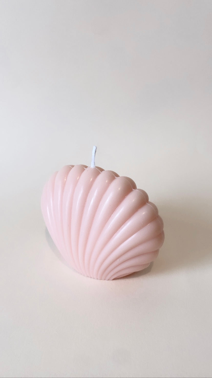 Pink Large Shell Candle