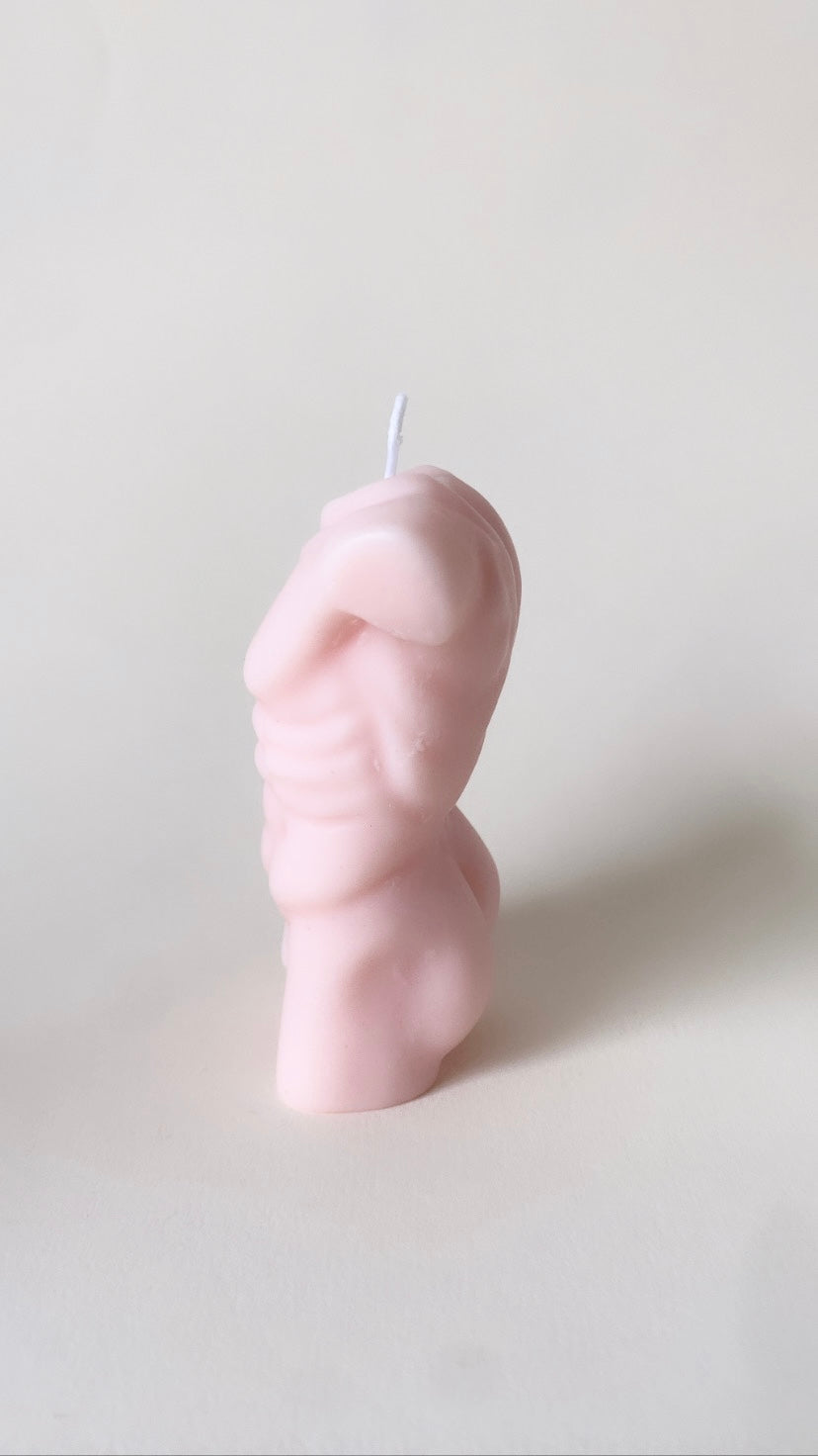 Pink Man Body Candle