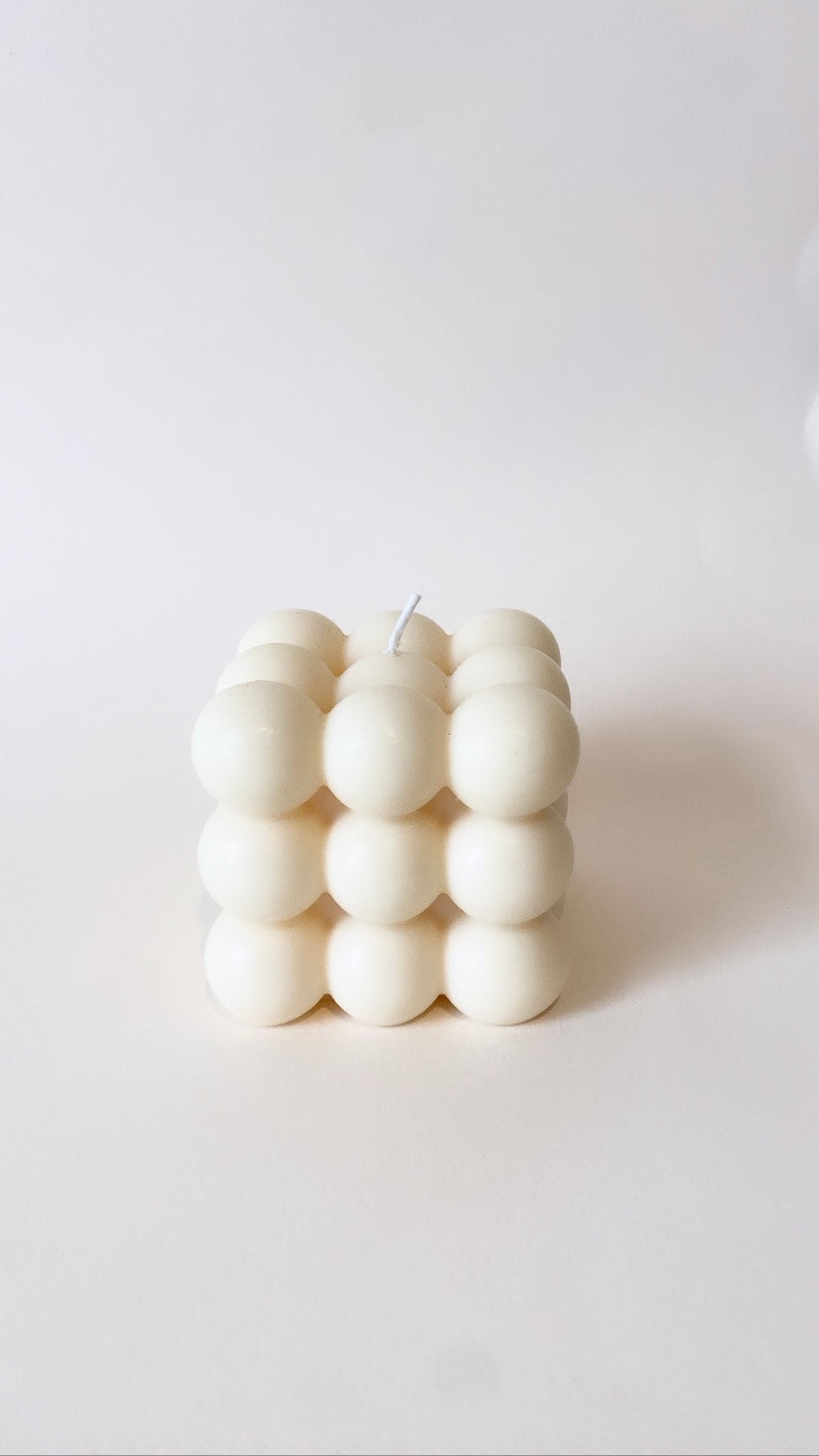 White Large Bubble Candle