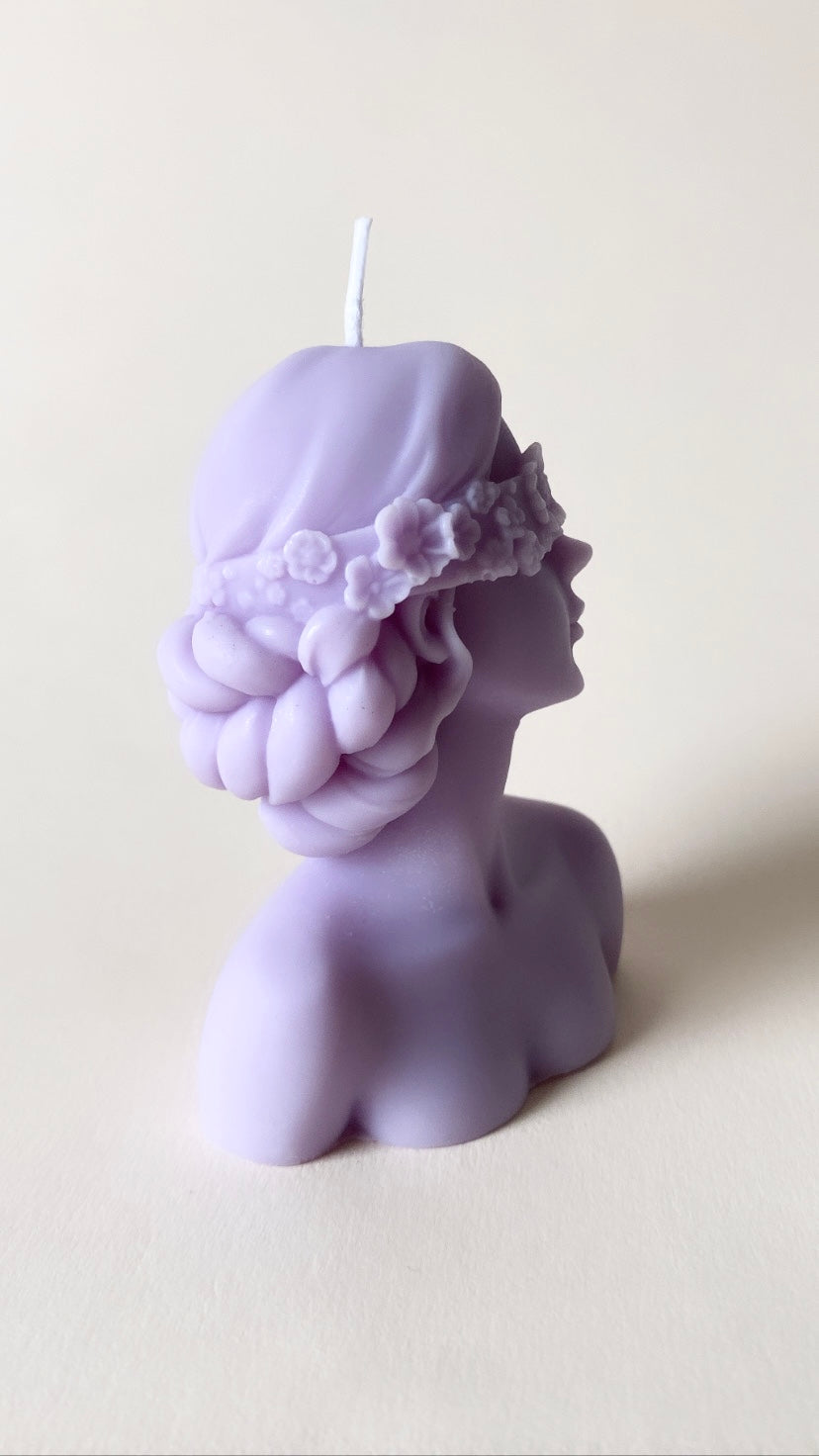 Purple Floral Queen Candle