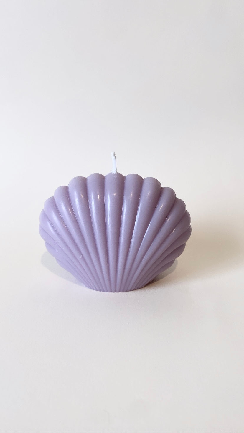 Purple Large Shell Candle