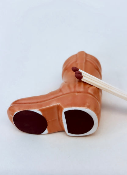 Cowboy Boot Matchstick Holder