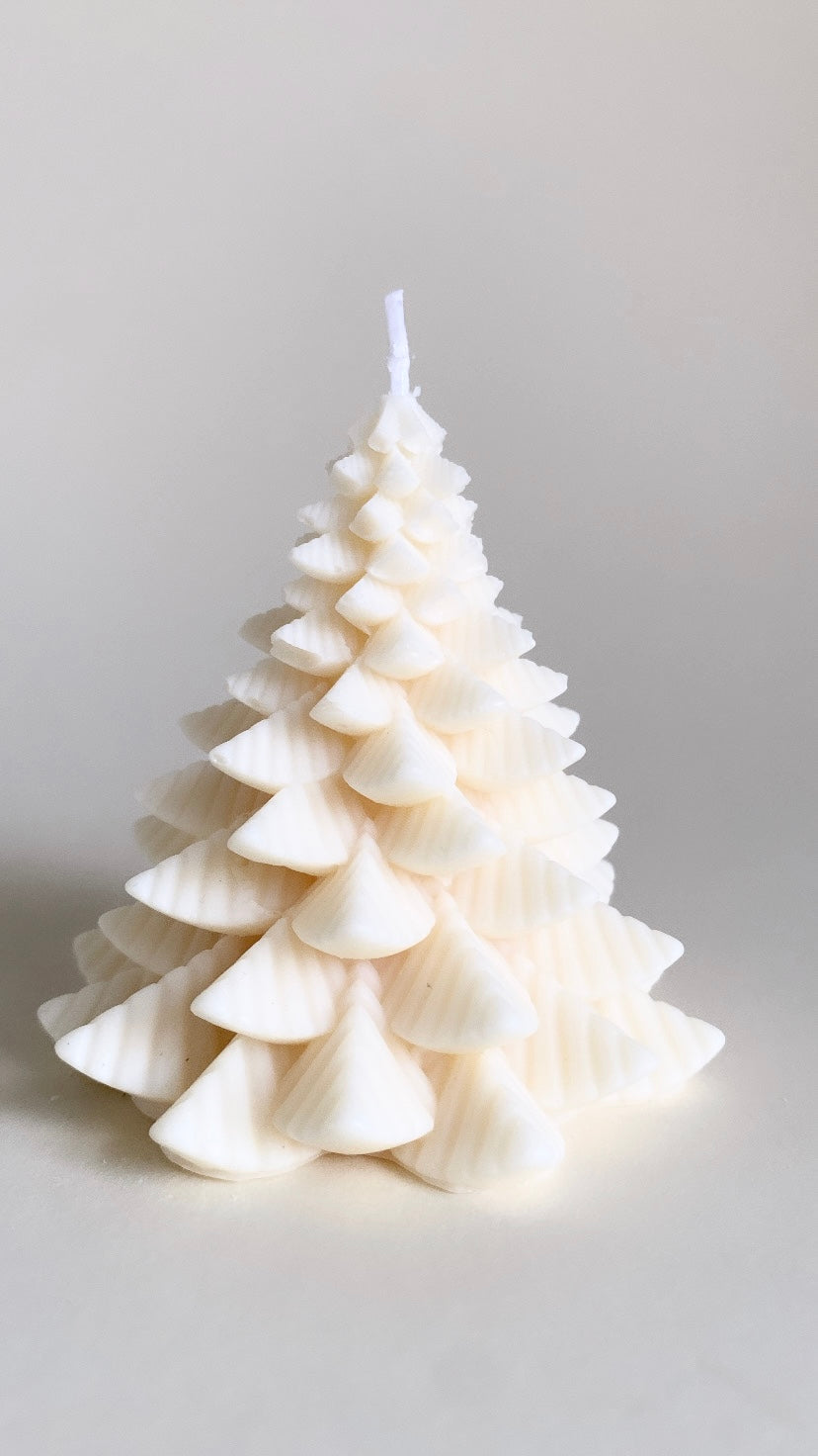 Wide Scandi Christmas Tree Candle