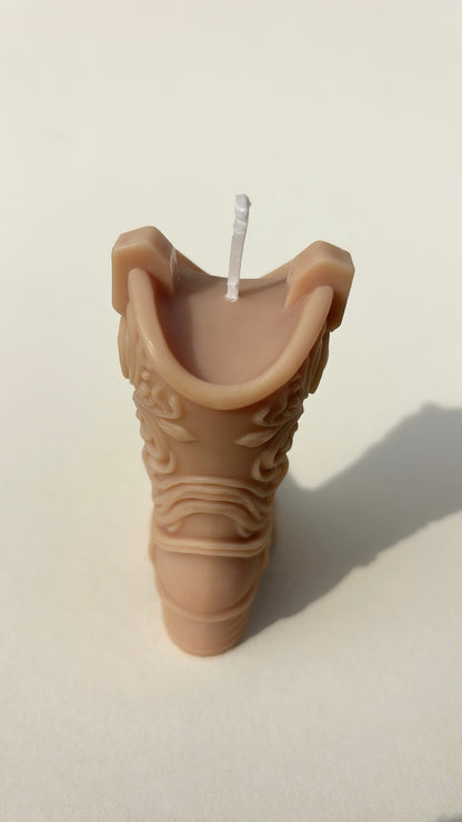 Nude Cowgirl Boot Candle