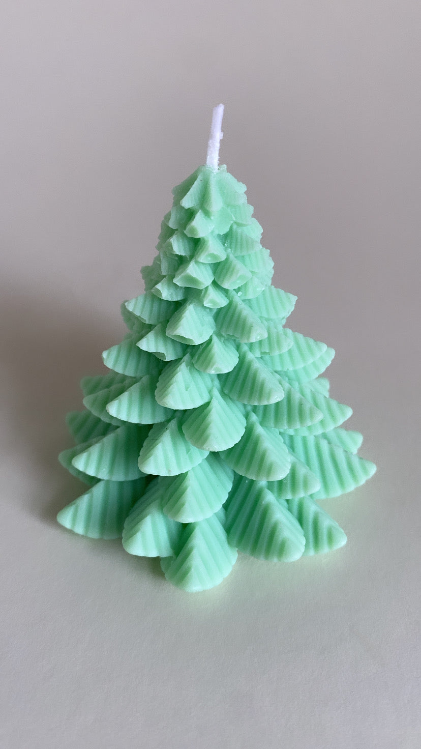 Wide Scandi Christmas Tree Candle