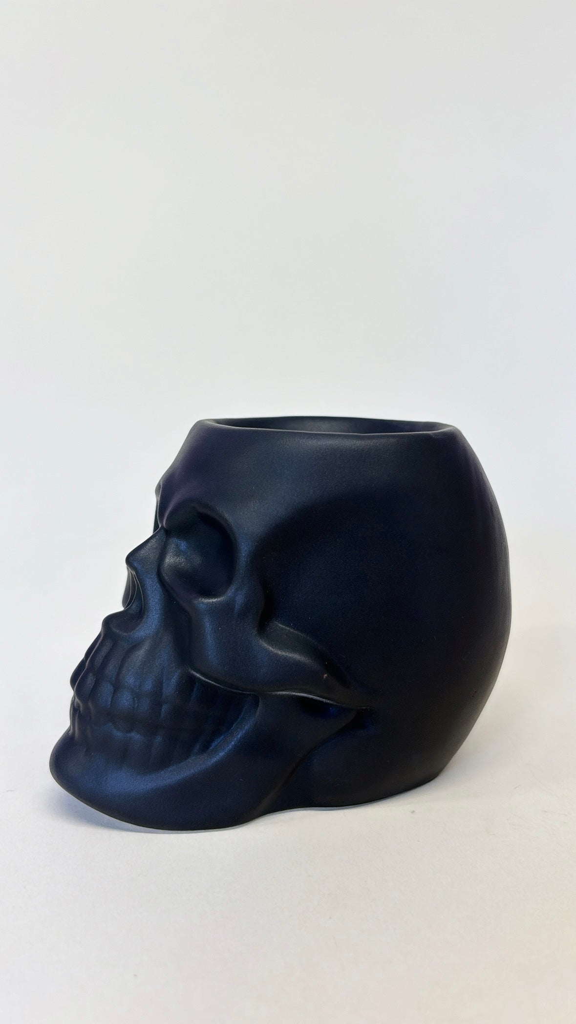 Black Skull Head Wax Melt Burner