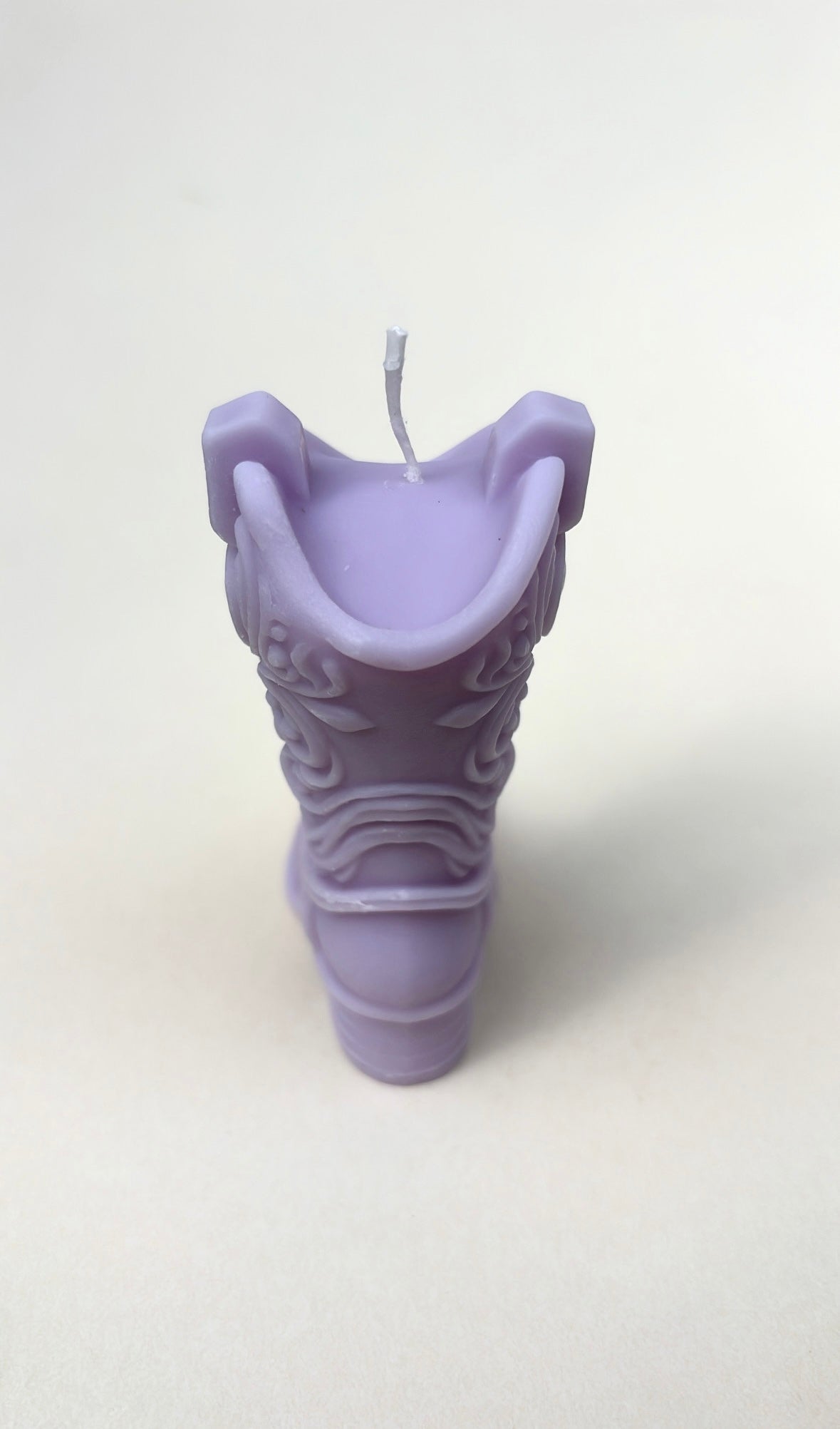 Purple Cowgirl Boot Candle