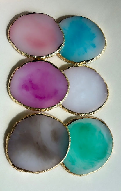 Gold Trim Coasters