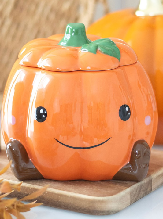 Smiley Cute Pumpkin Wax Melt Burner