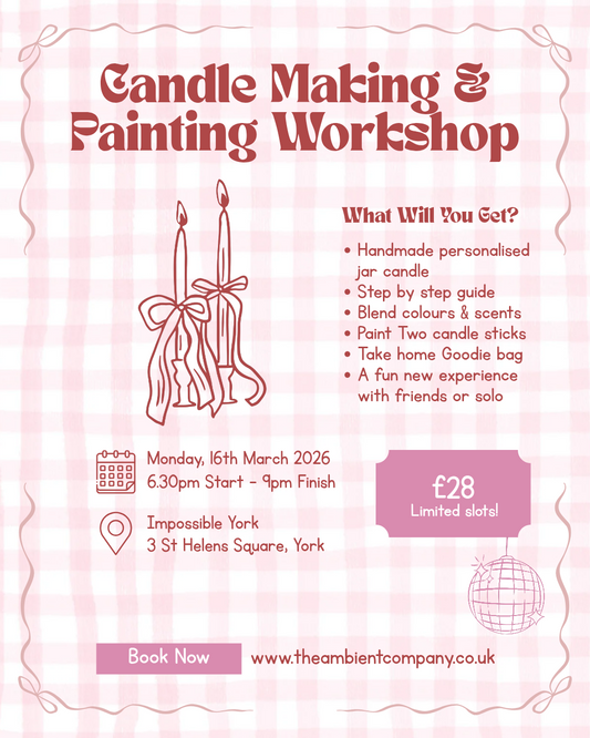 Candle Making And Painting Workshop 16th March 2026