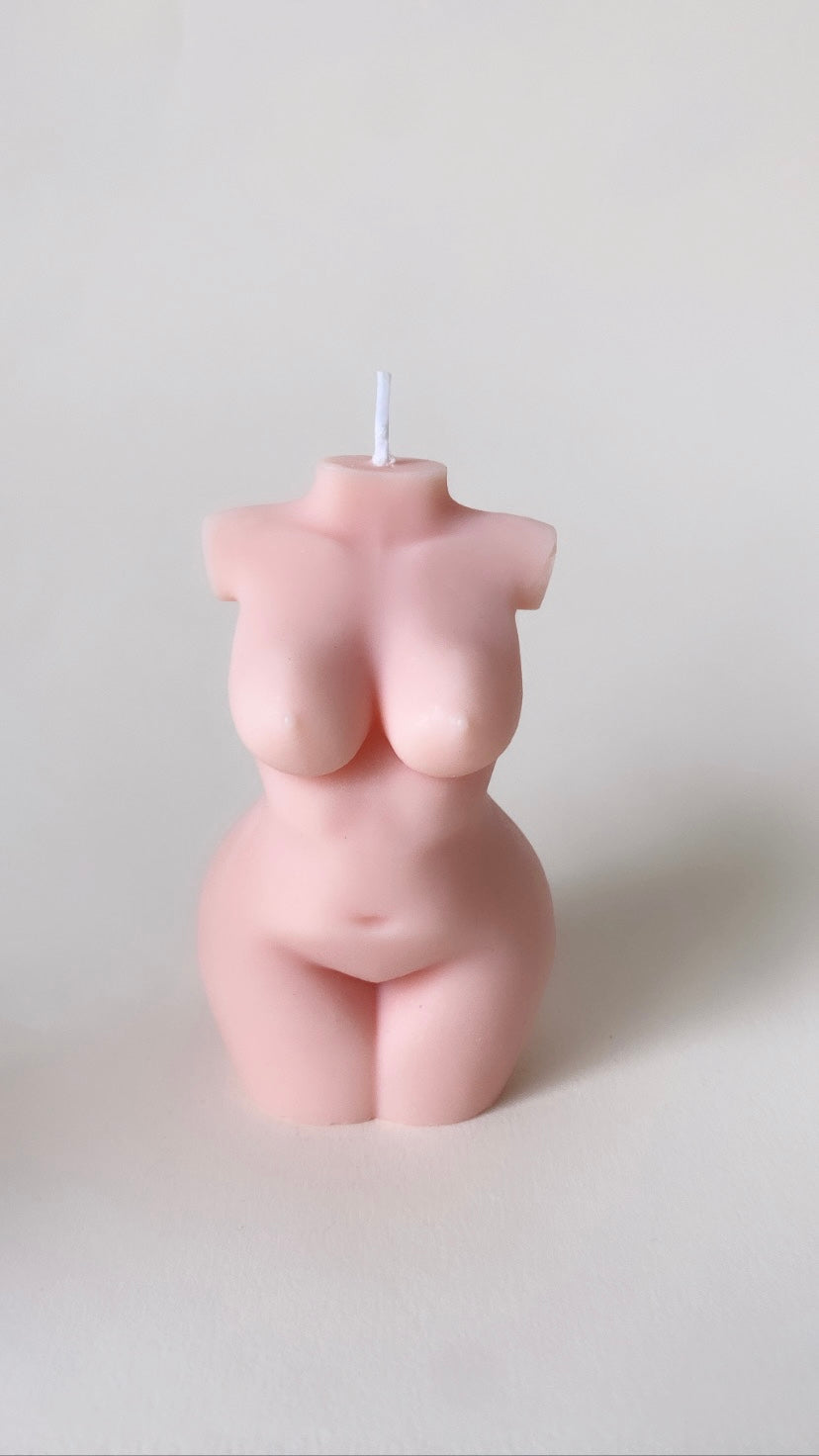 Pink Curvy Body Candle