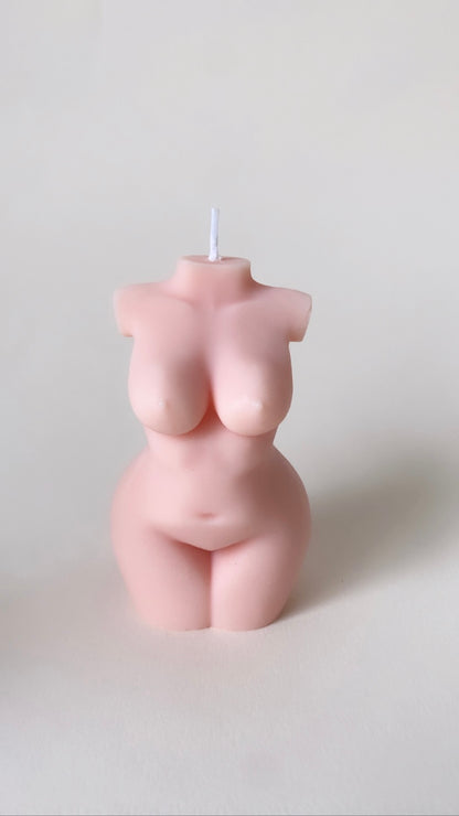 Pink Curvy Body Candle