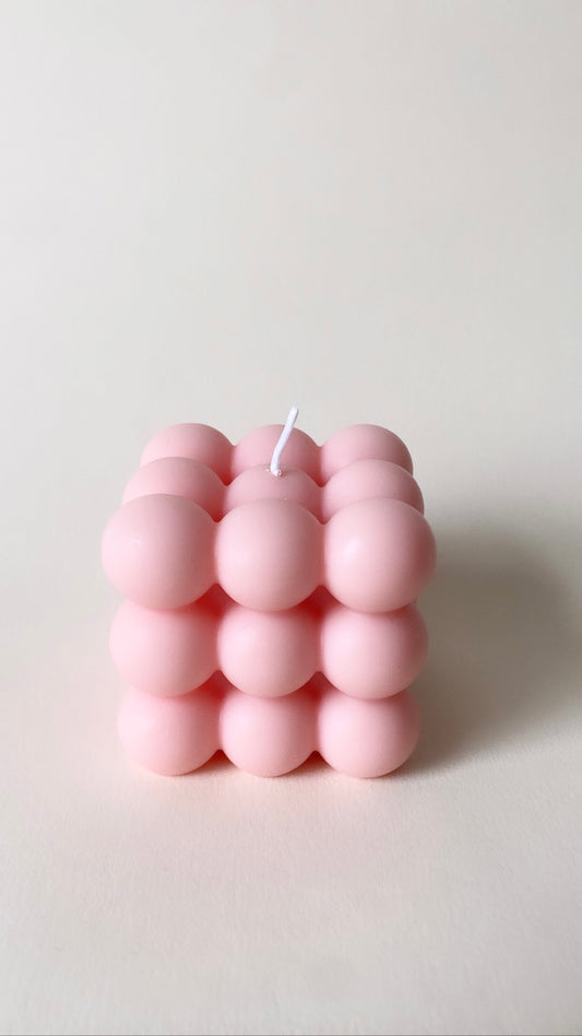 Pink Large Bubble Candle