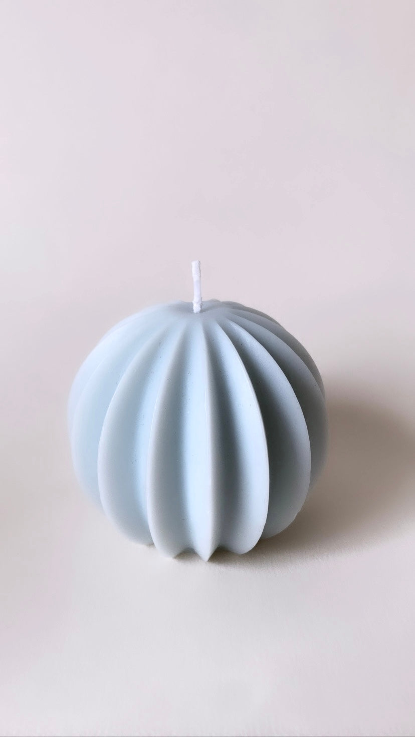 Blue Round Lantern Candle