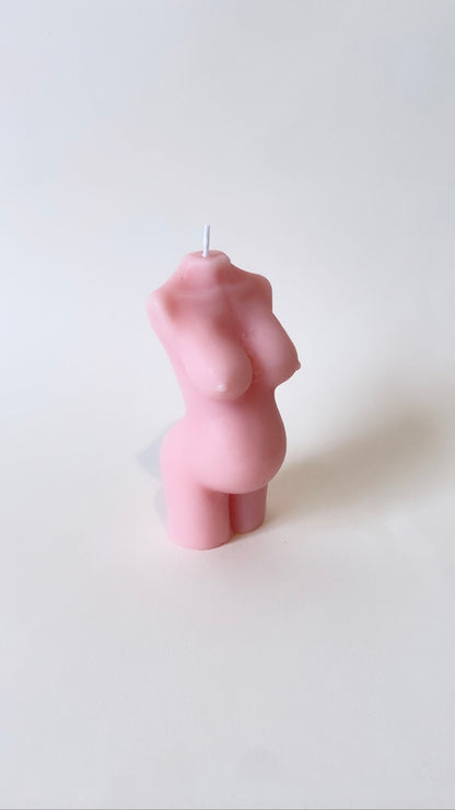 Pink Pregnant Body Candle