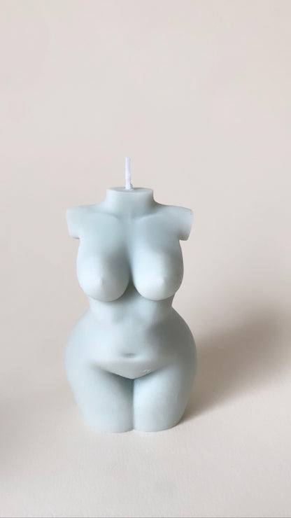 Blue Curvy Body Candle
