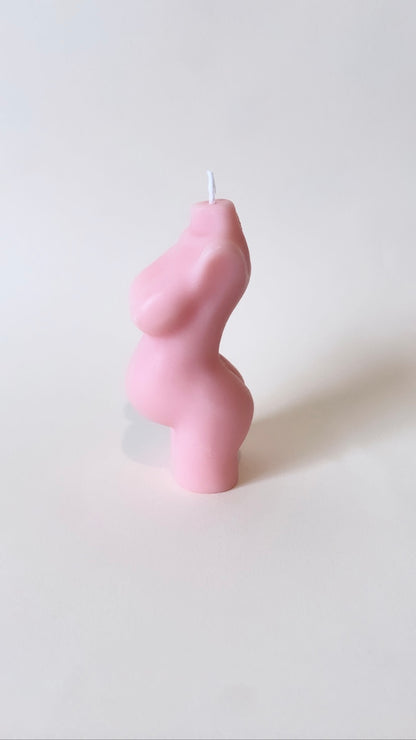 Pink Pregnant Body Candle