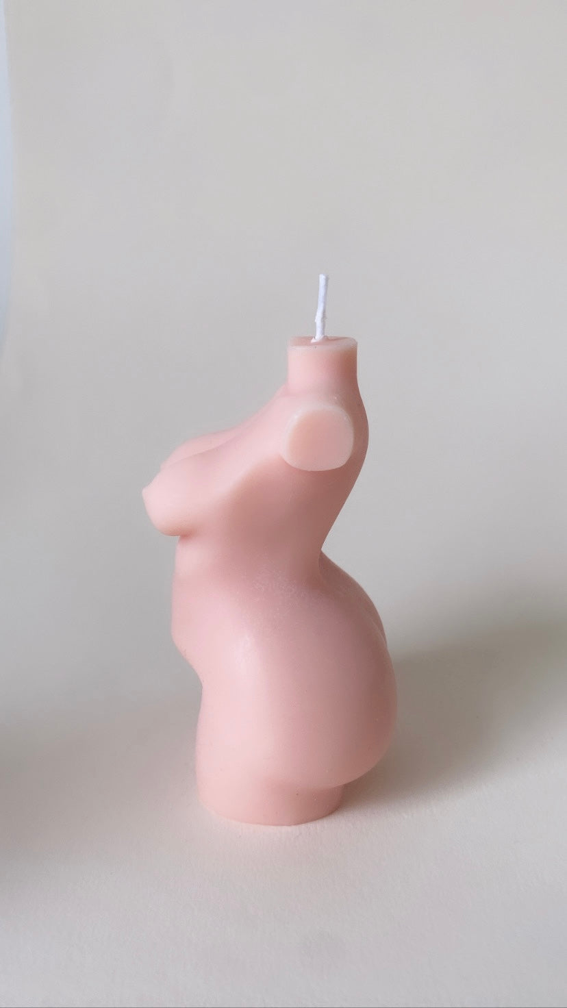 Pink Curvy Body Candle