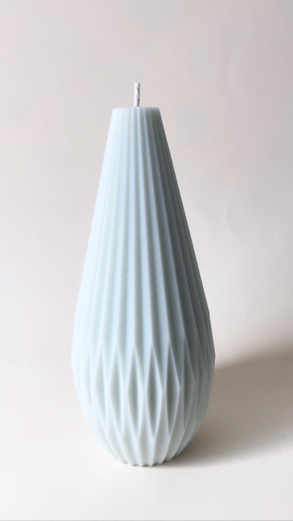 Blue Tall Lantern Candle